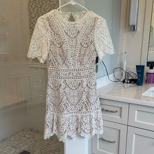 Elegant White Lace Dress